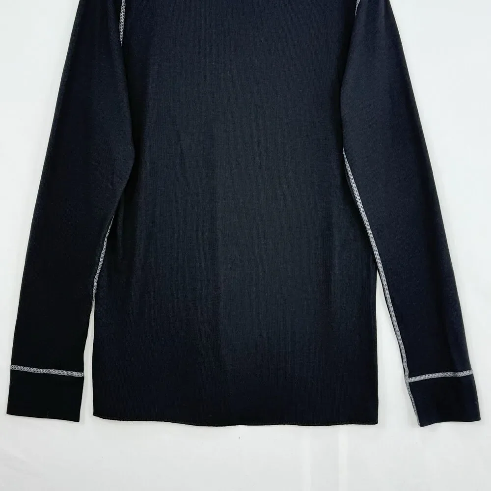 NEXT LEVEL BLACK THERMAL LONG SLEEVE SIZE L T-SHIRT U.S. SKI & SNOWBOARD